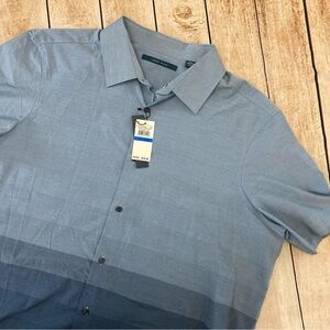 Perry Ellis Men's Blue Ombre Button Down Shirt Big & Tall XLT NWT